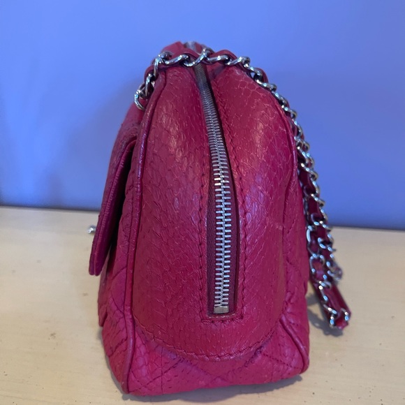 SOLD Chanel Python Quilt Flap and Zipper Medium Size Bag - Picture 3 of 11